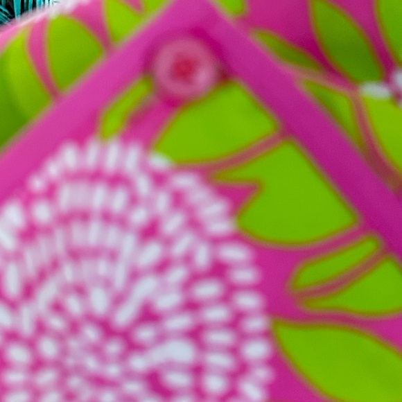 Lilly Pulitzer Sunflower lady bug reversible A-Line wrap Skirt Pink/Green 14 - Picture 7 of 10